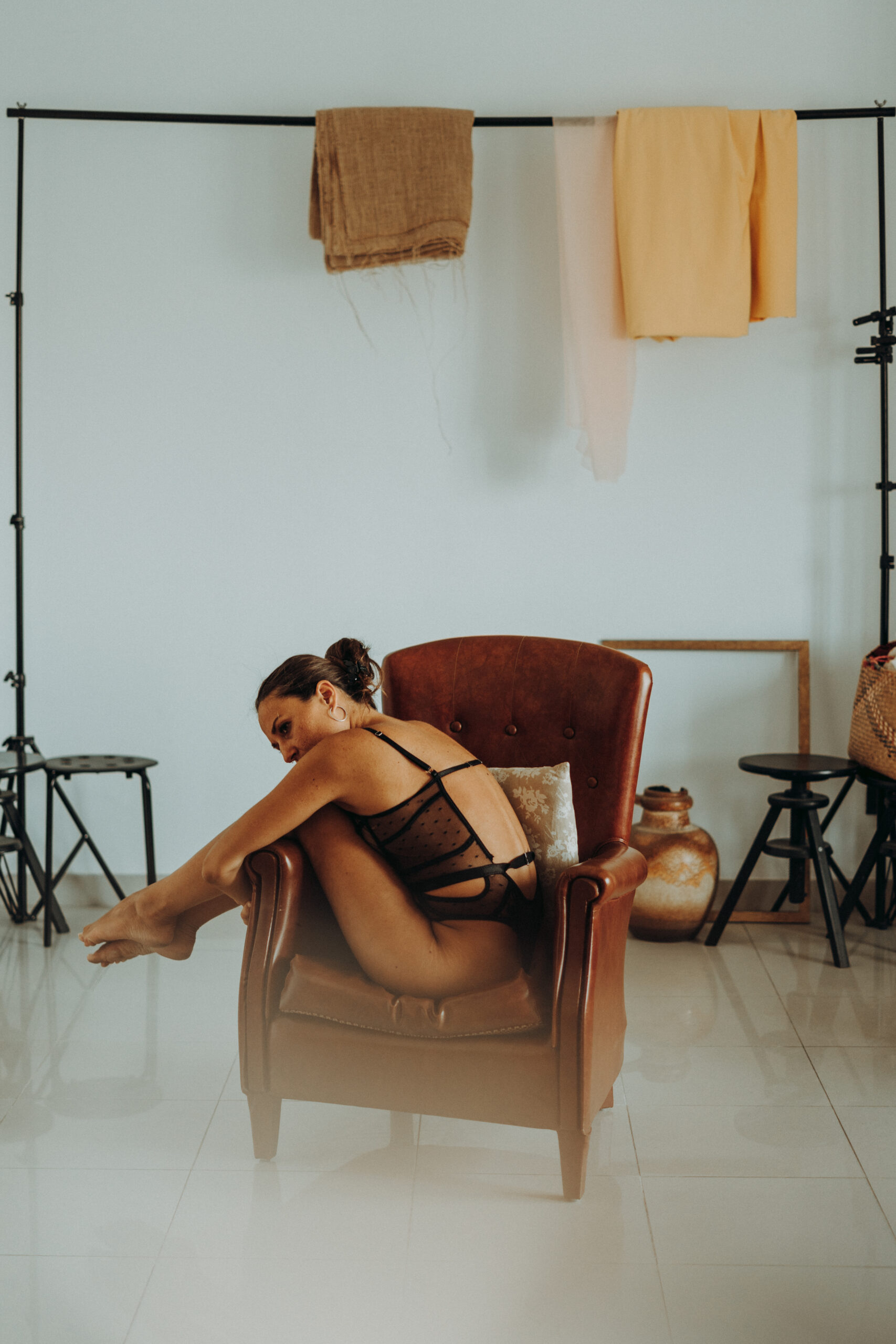 Sesión con modelo en interiores