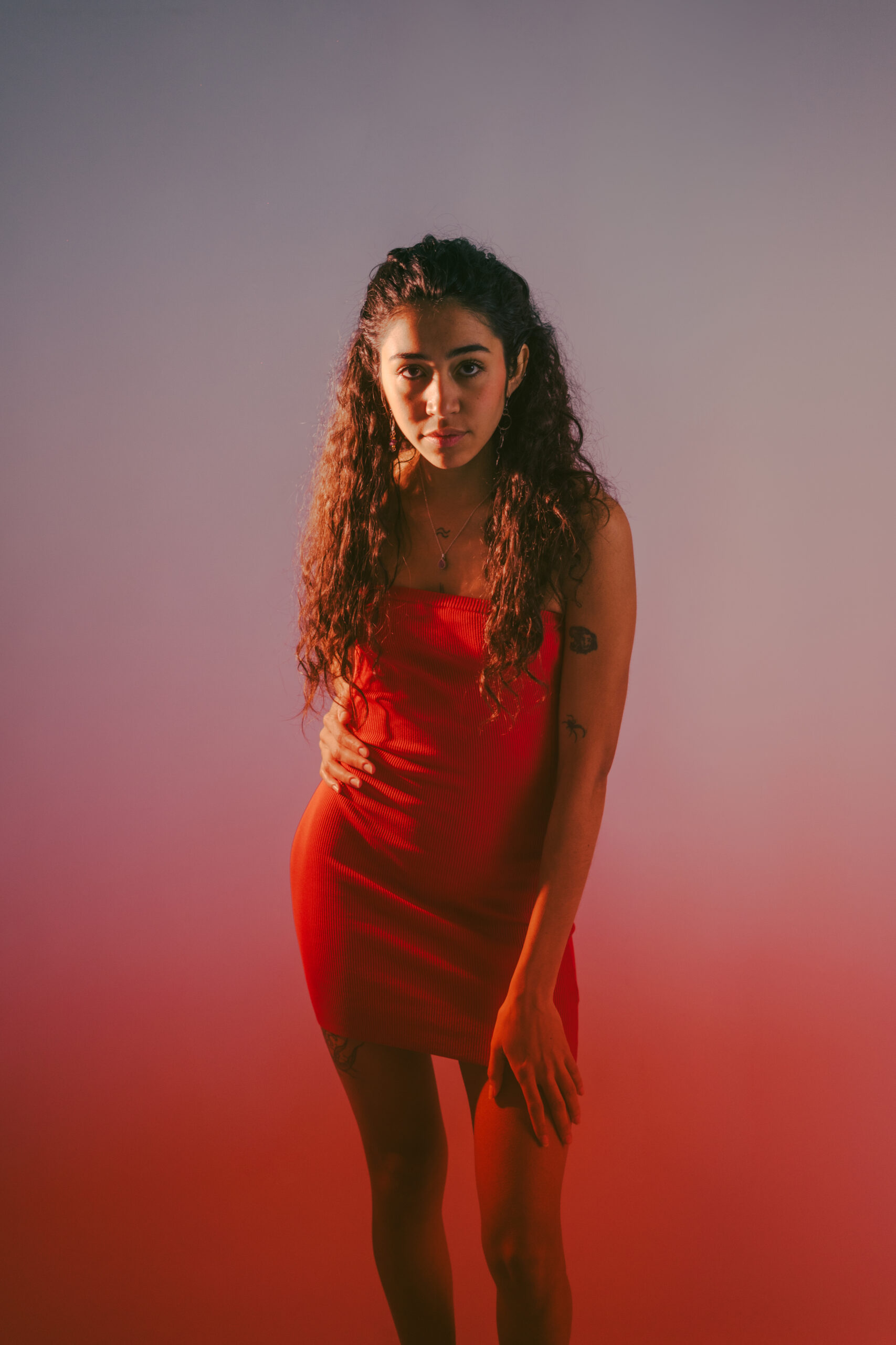 Sesión de fotos de lencería en estudio