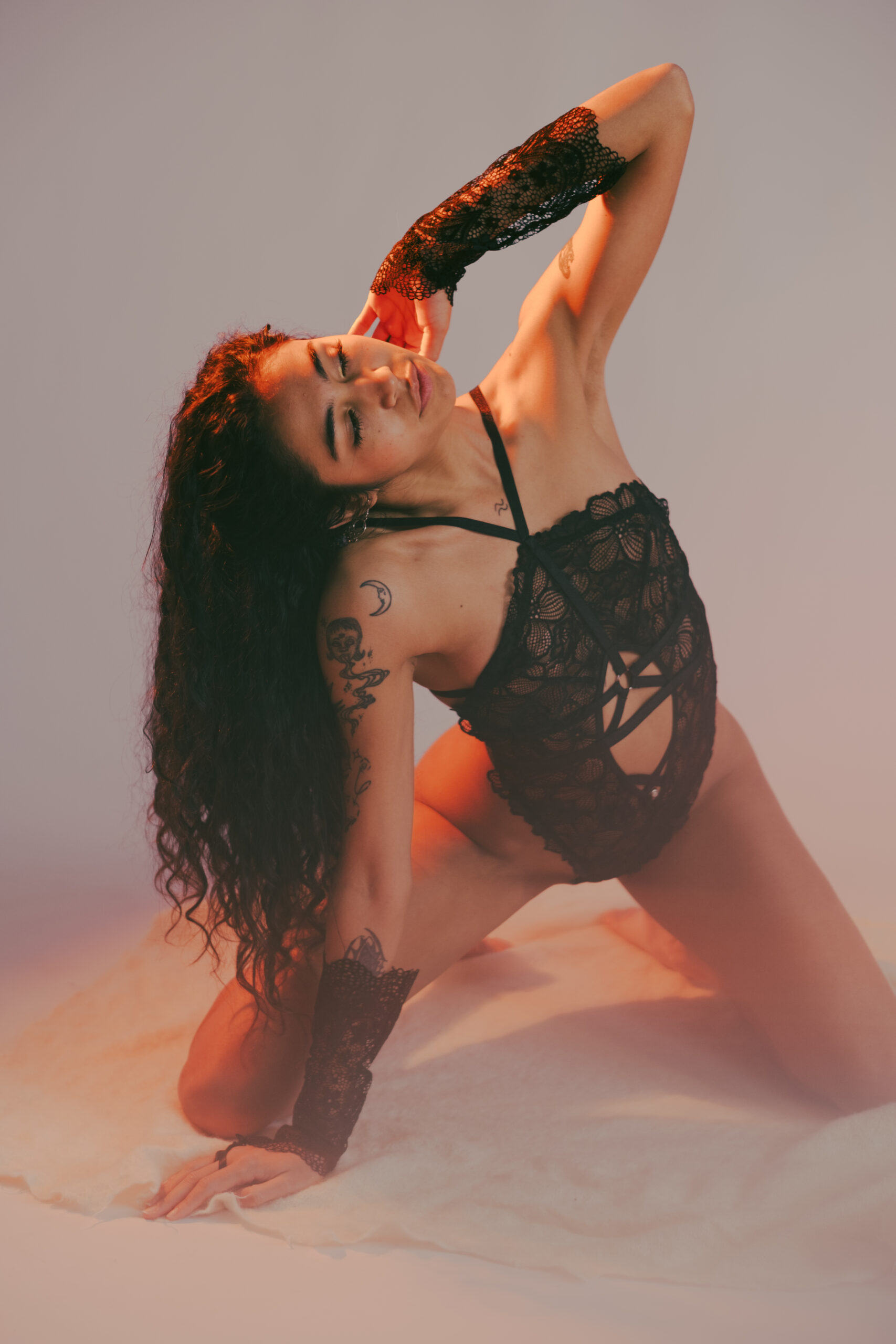 Sesión de fotos de lencería en estudio
