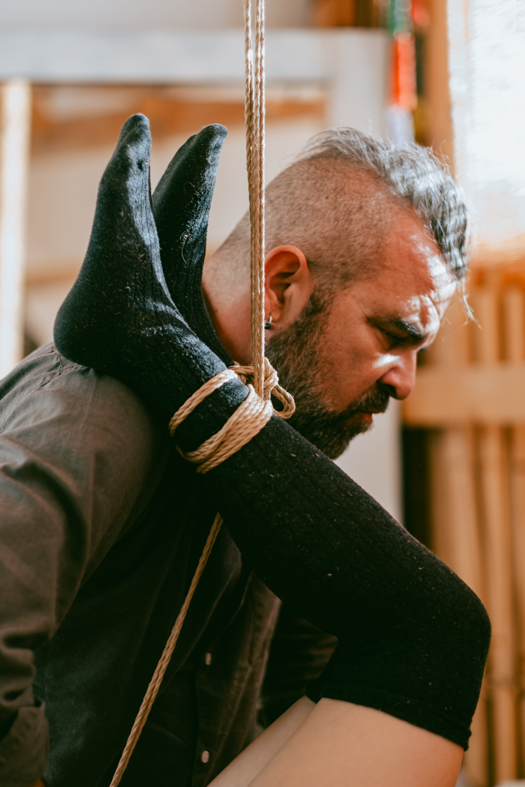 Sesión de fotos íntimas de shibari