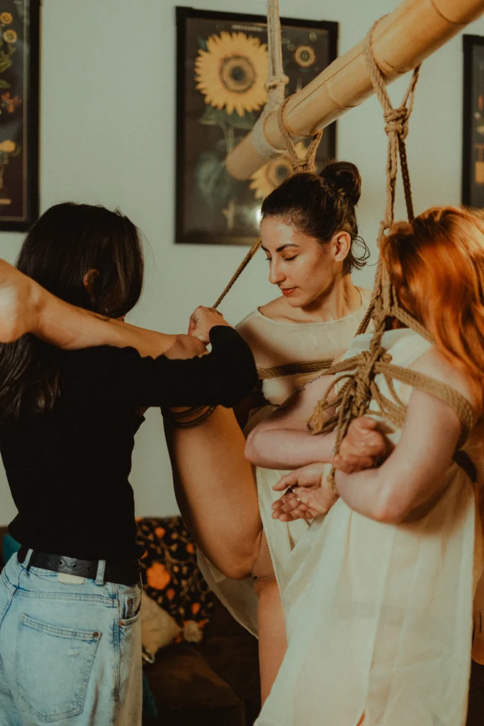 Sesión de shibari