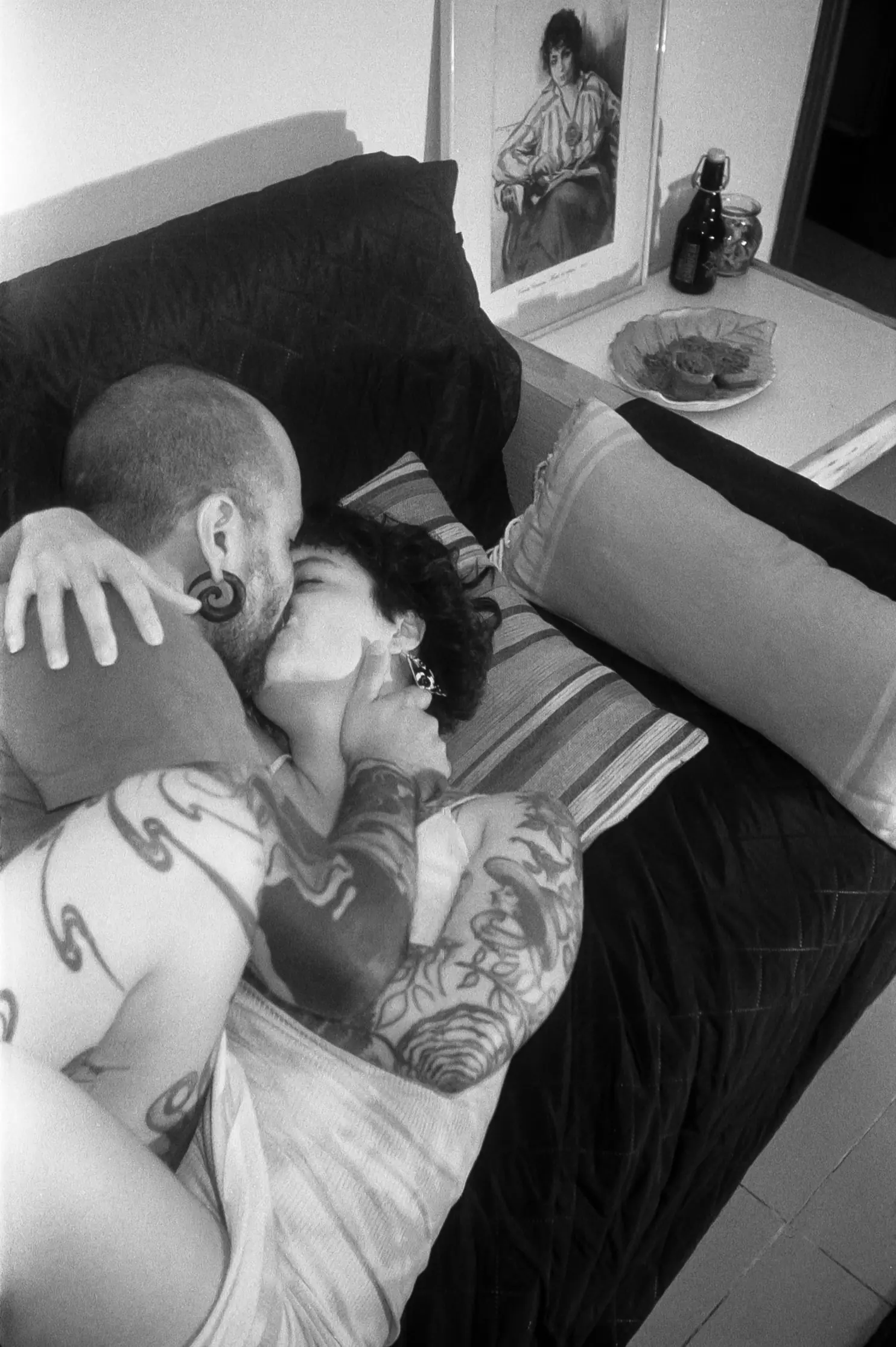 Sesión de fotos de un encuentro sexual en analógico