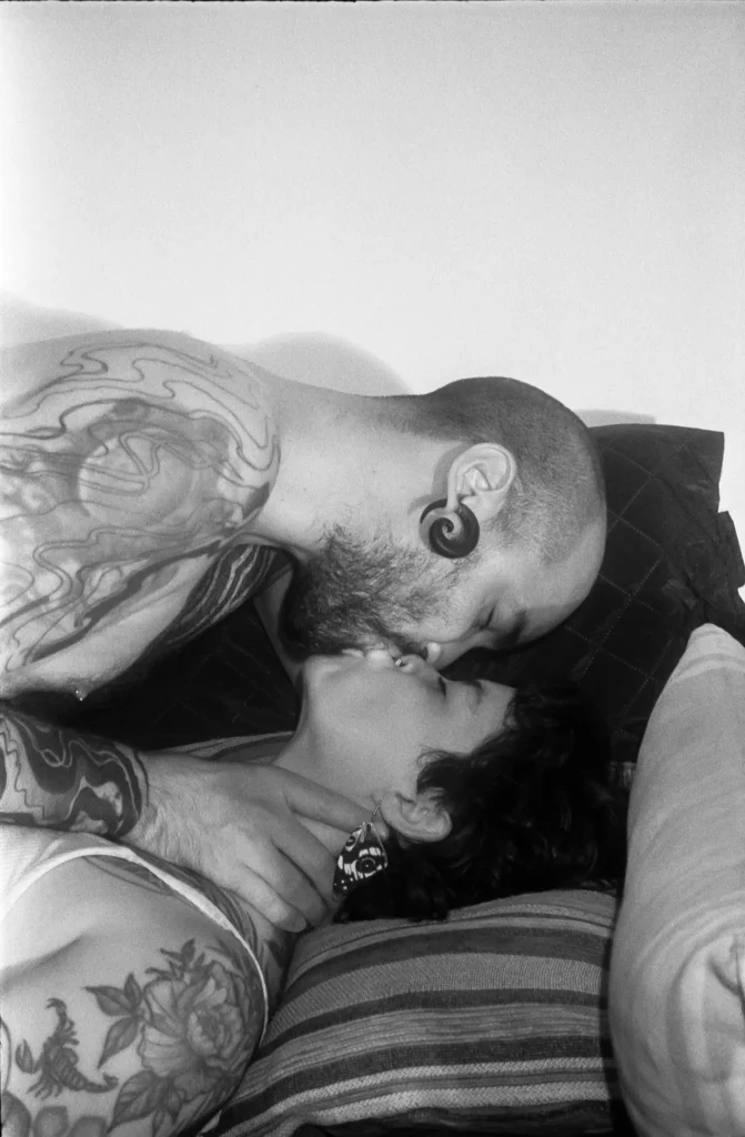 Photo shoot of an analog sexual encounter