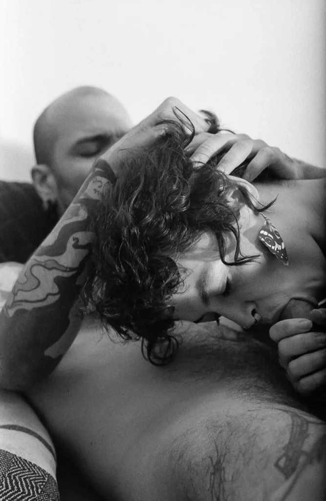 Photo shoot of an analog sexual encounter