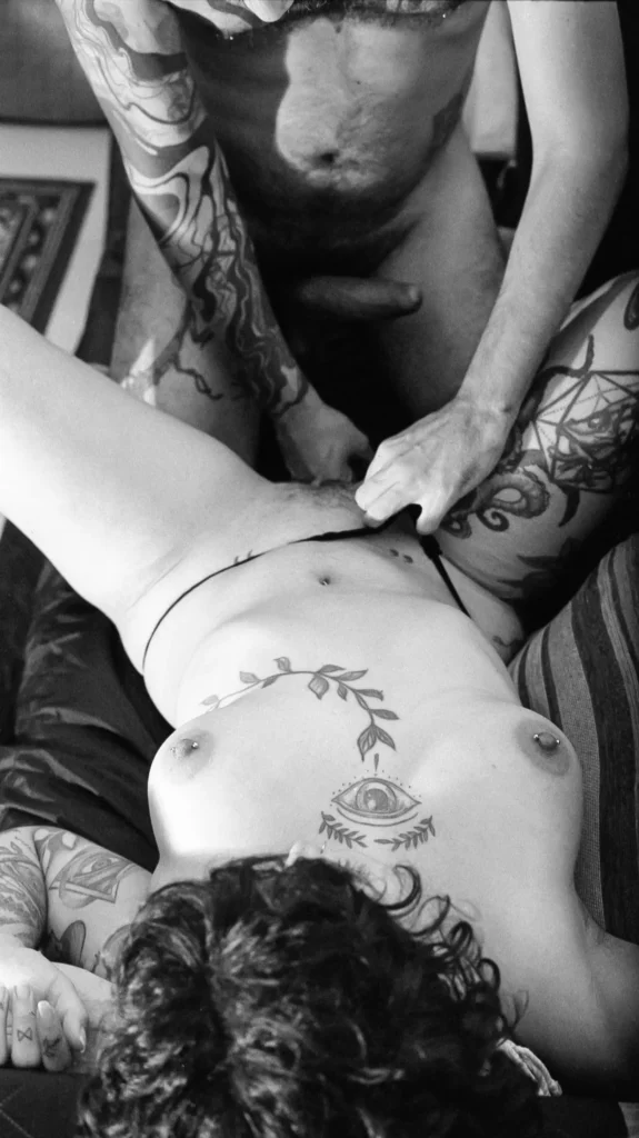 Photo shoot of an analog sexual encounter