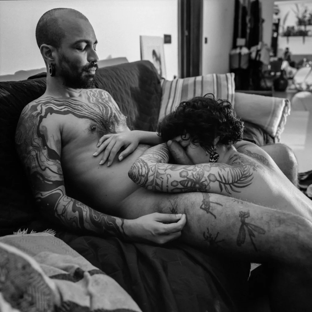 Photo shoot of an analog sexual encounter