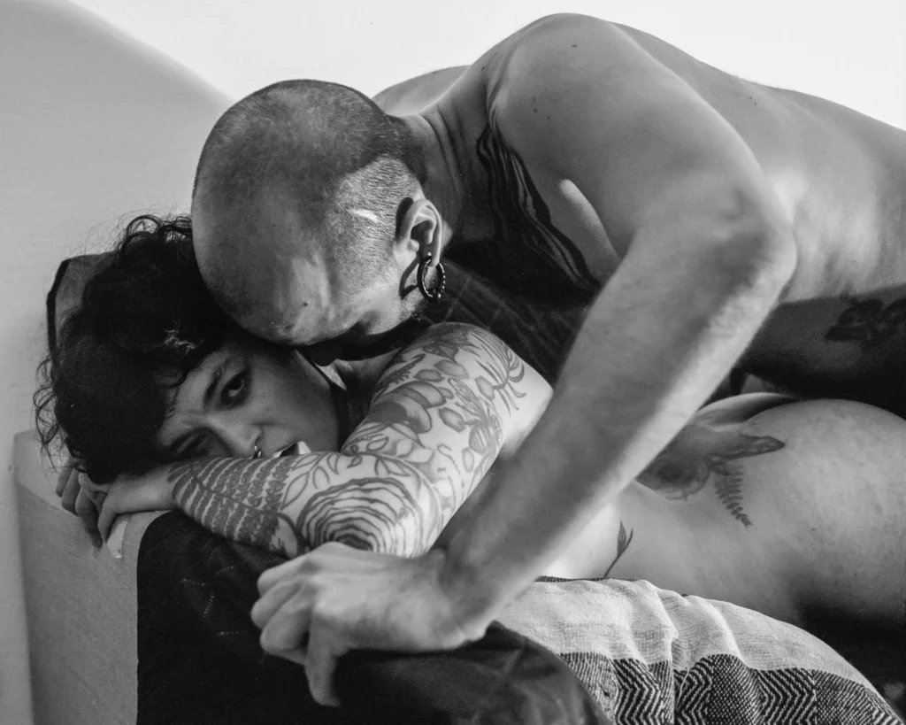 Photo shoot of an analog sexual encounter