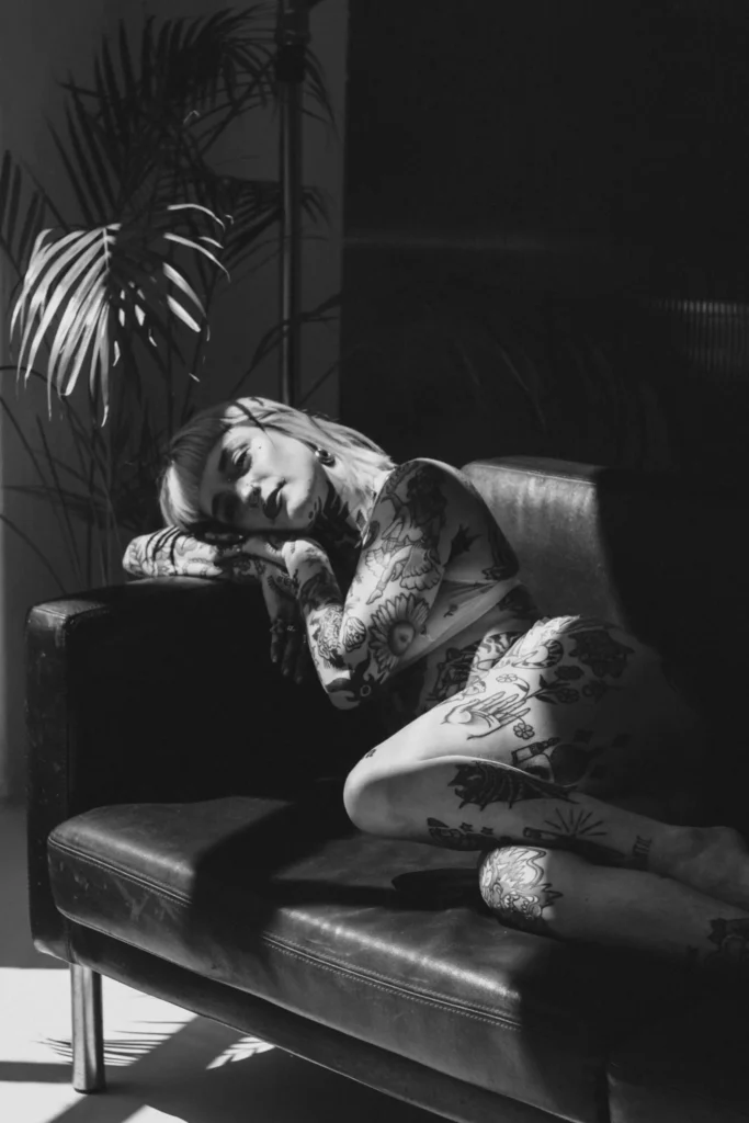 Sesión de fotos de retrato y desnudo en estudio