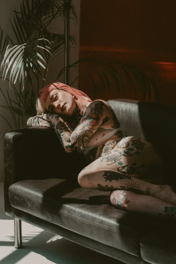 Sesión de fotos de retrato y desnudo en estudio