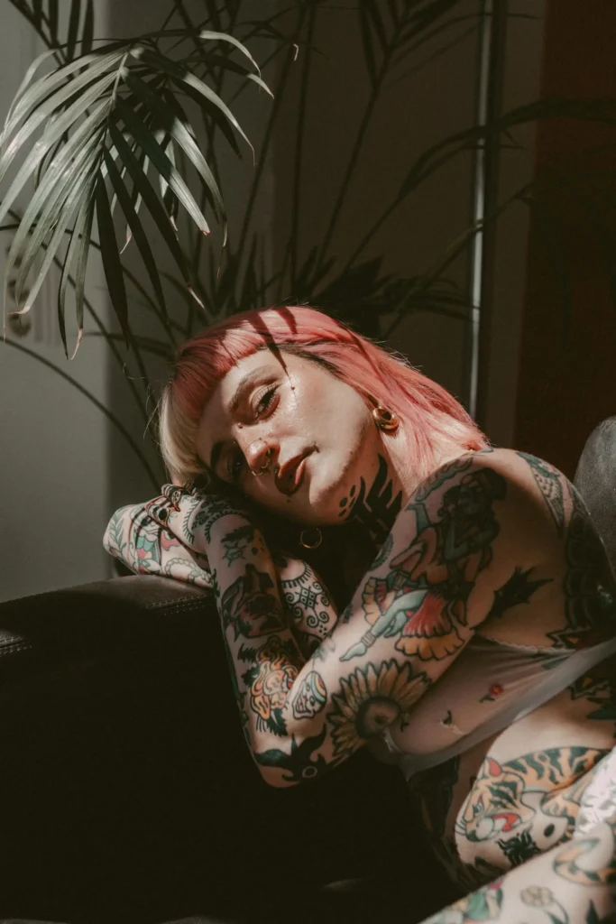 Sesión de fotos de retrato y desnudo en estudio