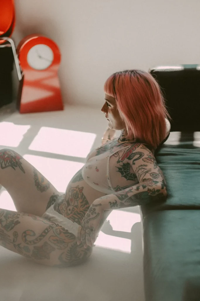 Sesión de fotos de retrato y desnudo en estudio