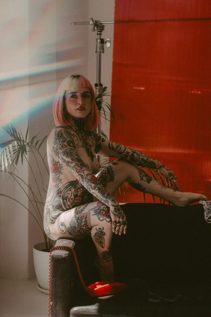 Sesión de fotos de retrato y desnudo en estudio