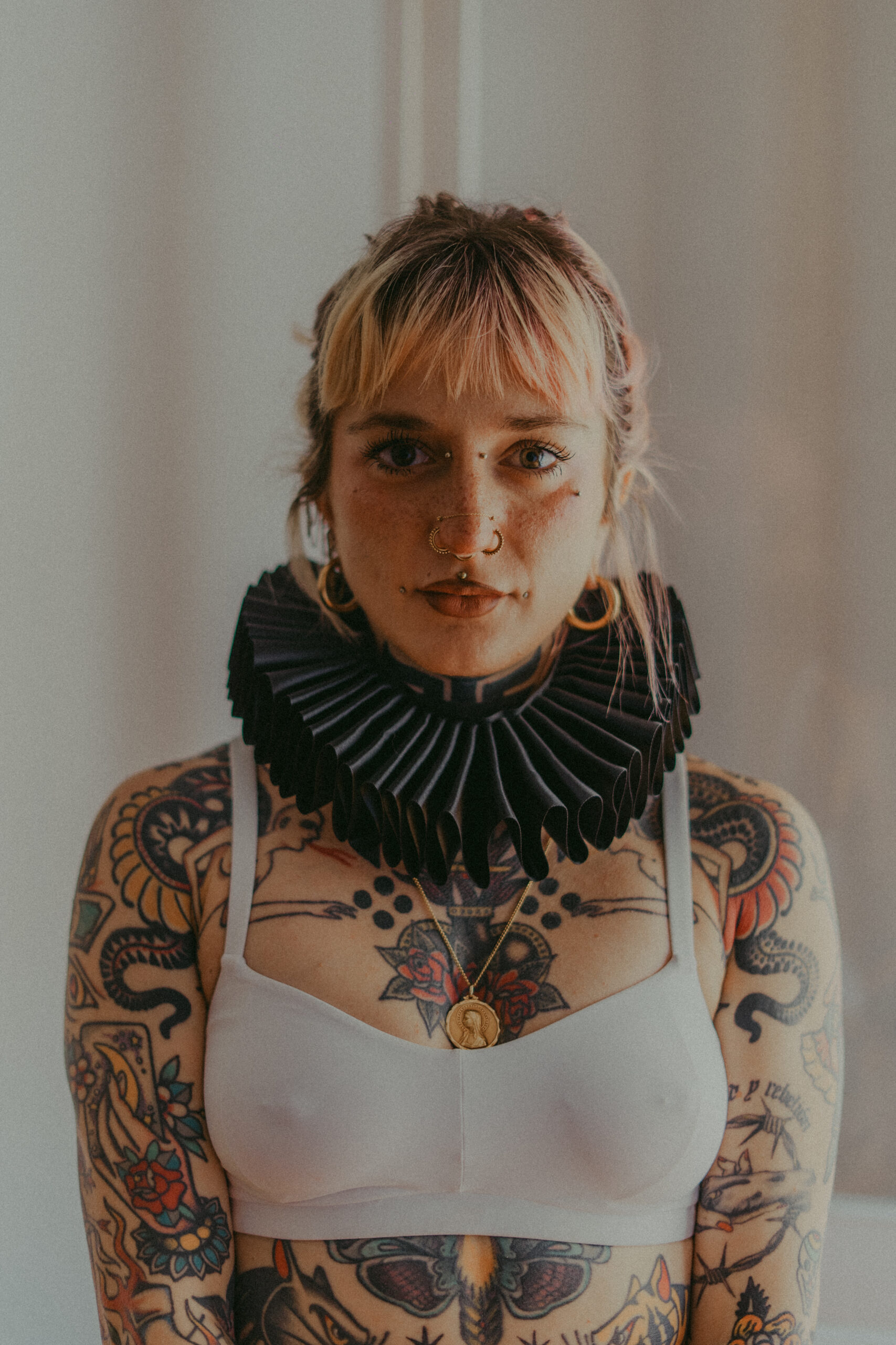 Floral lingerie photoshoot