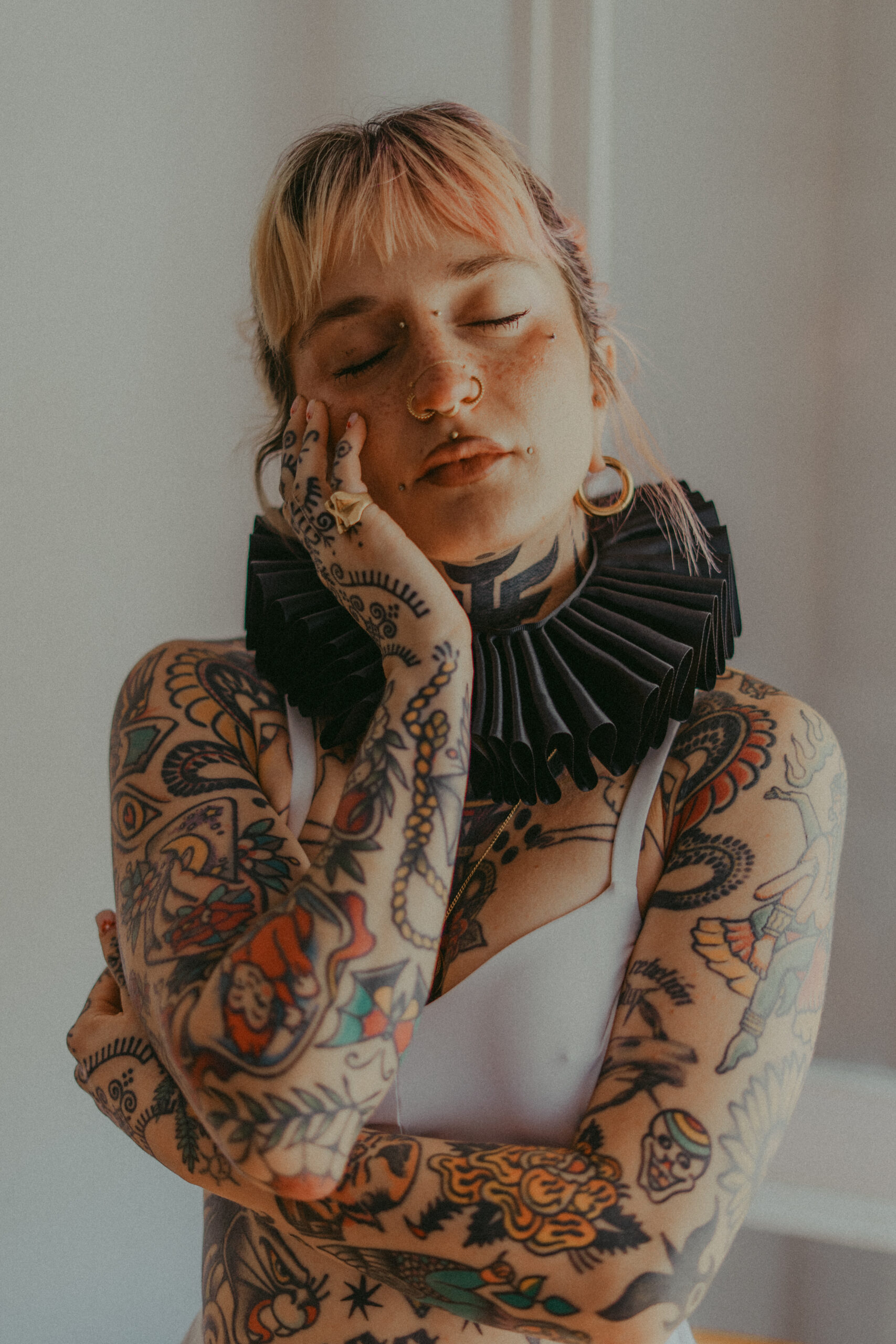 Floral lingerie photoshoot