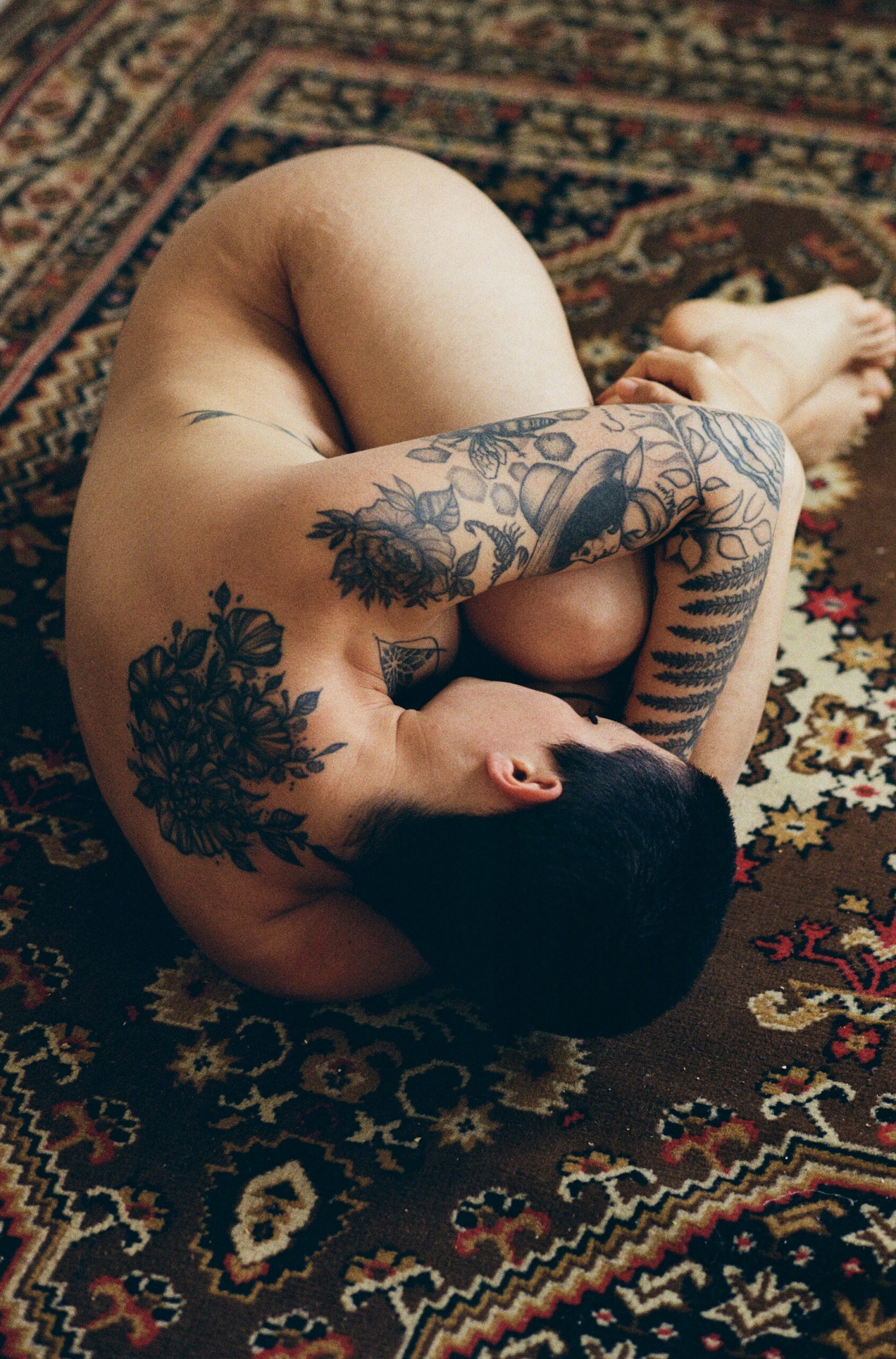 Sesión de fotos de desnudo analógica