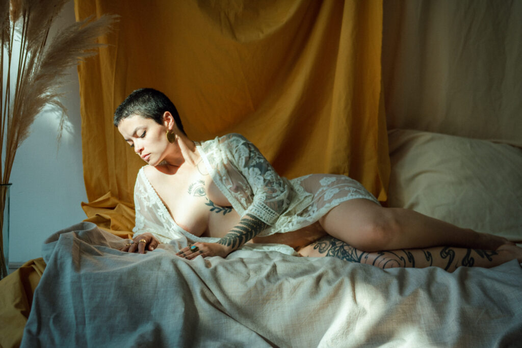 Intimate studio photo session