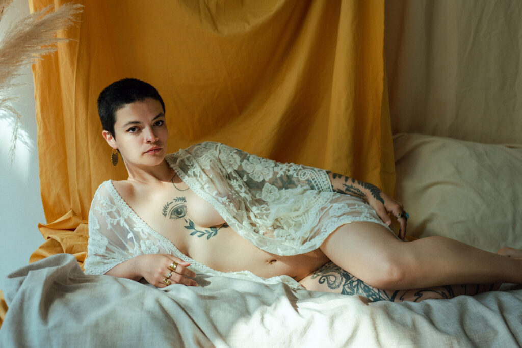 Intimate studio photo session