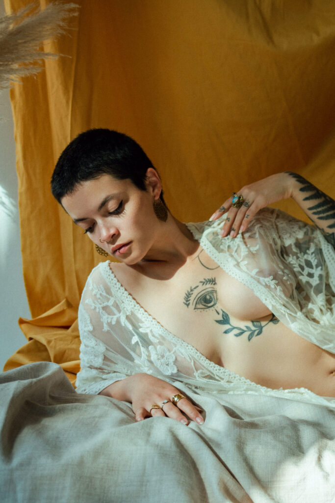 Intimate studio photo session