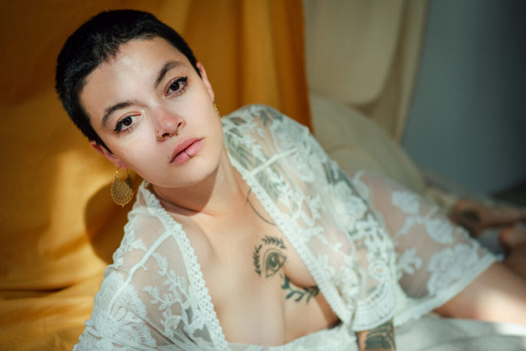 Intimate studio photo session