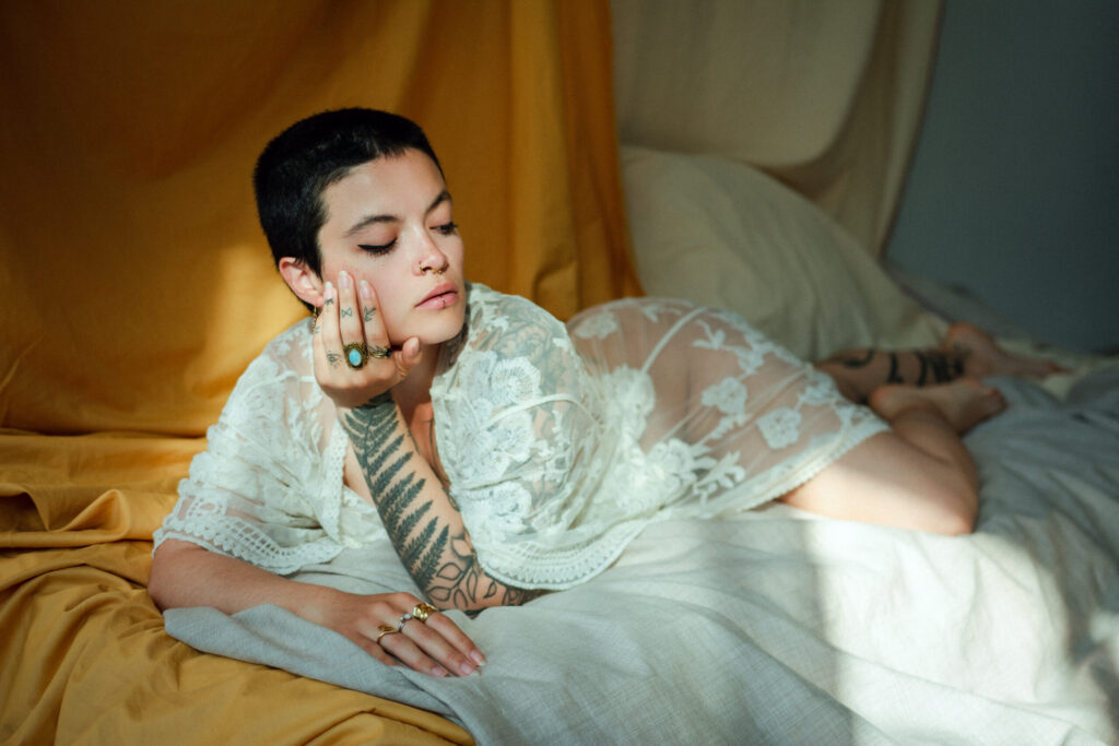 Intimate studio photo session