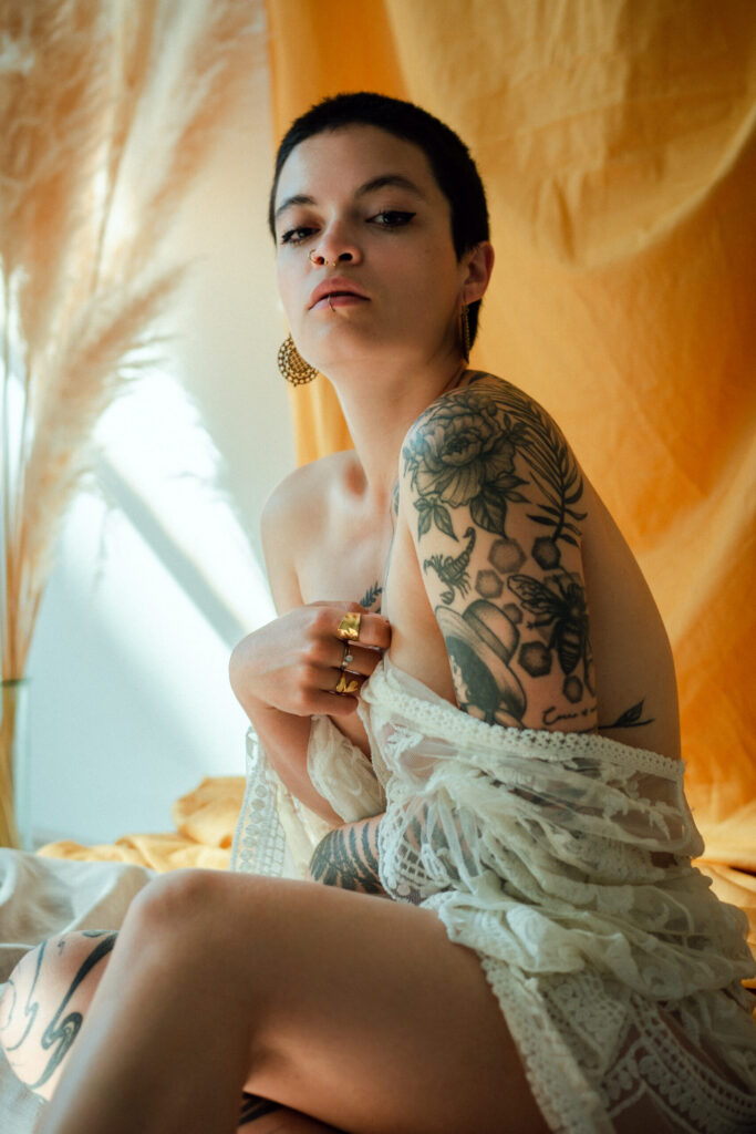 Intimate studio photo session