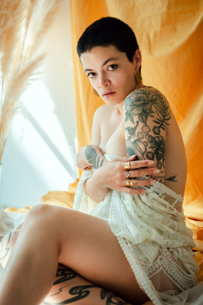 Intimate studio photo session