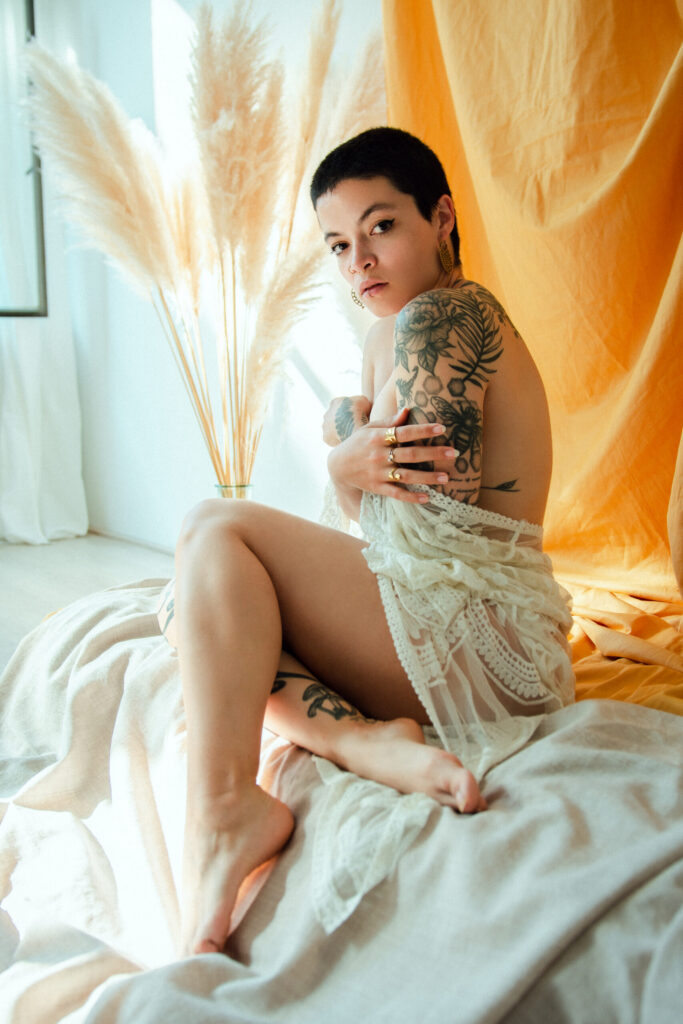 Intimate studio photo session