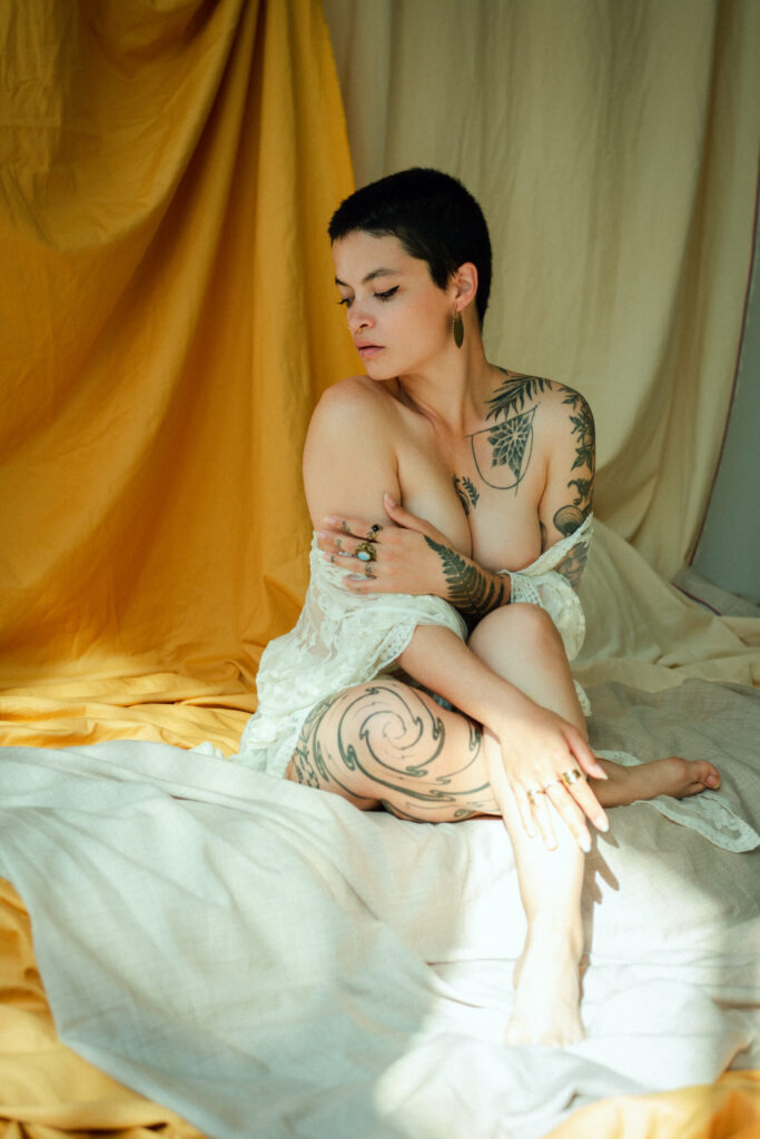 Intimate studio photo session