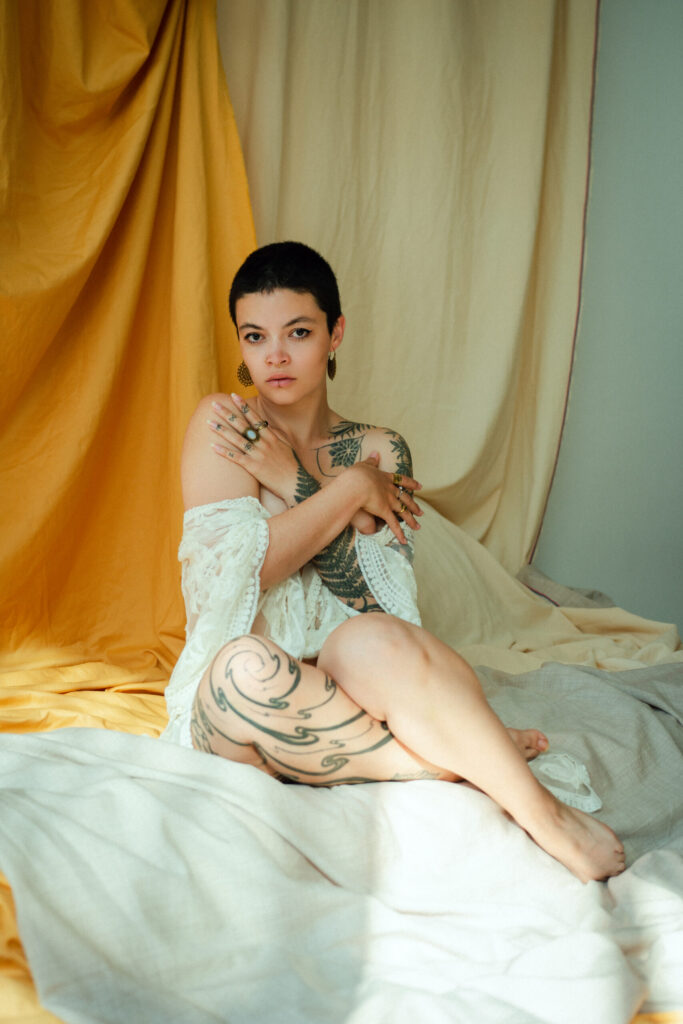 Intimate studio photo session