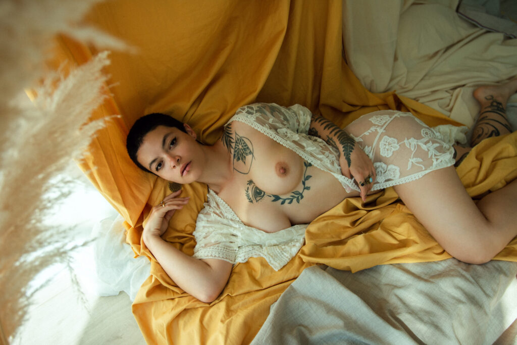 Intimate studio photo session