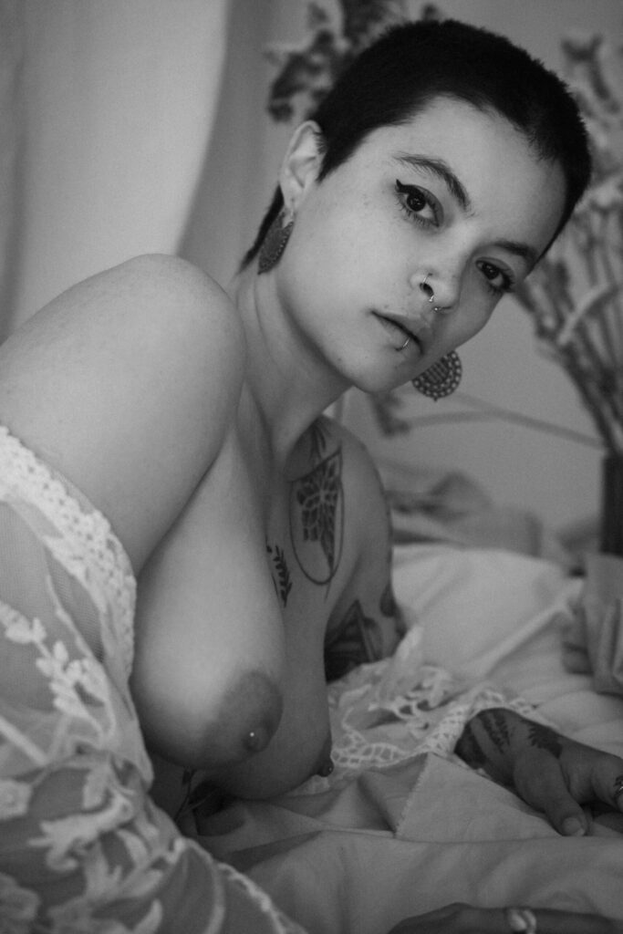 Intimate studio photo session