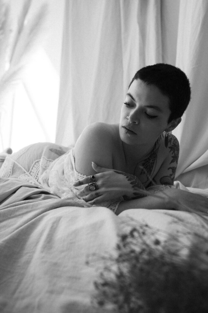 Intimate studio photo session