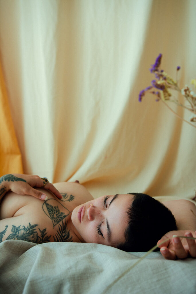 Intimate studio photo session