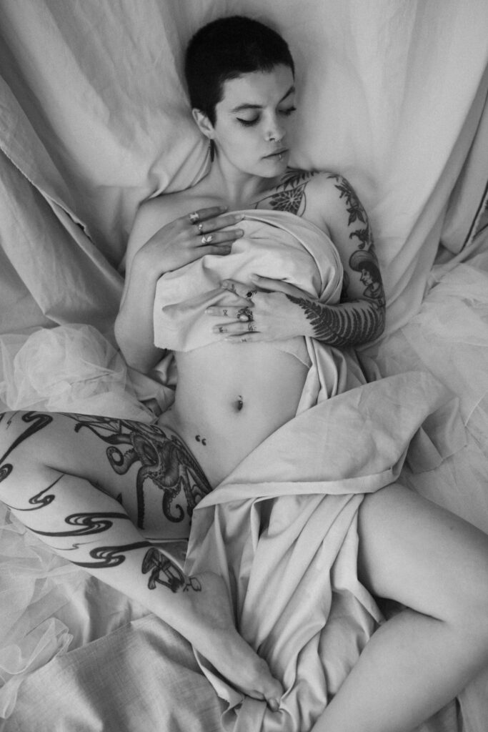 Intimate studio photo session