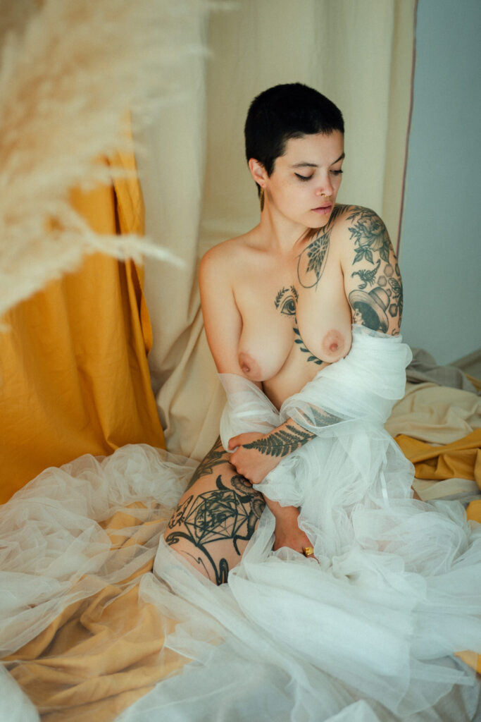 Intimate studio photo session