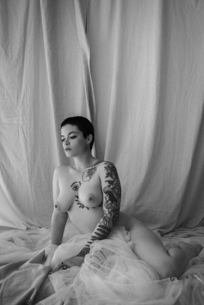 Intimate studio photo session