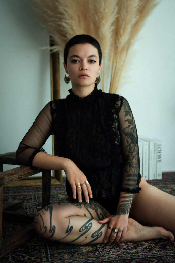 Intimate studio photo session