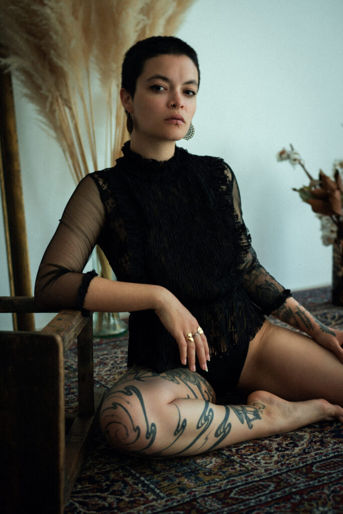 Intimate studio photo session