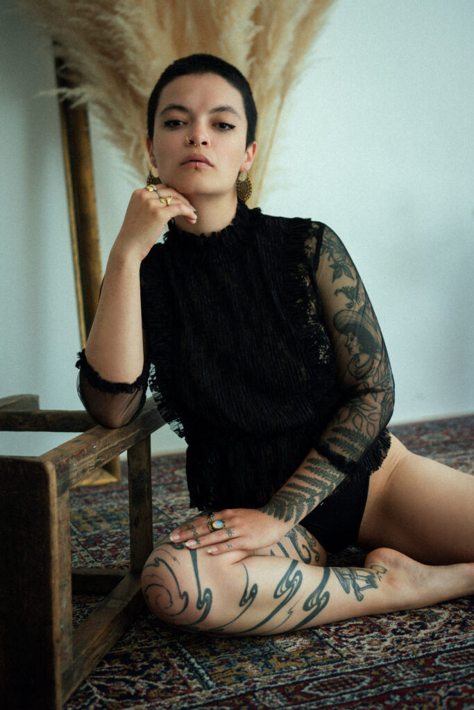 Intimate studio photo session