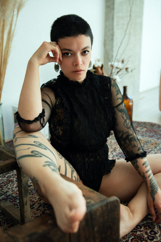 Intimate studio photo session