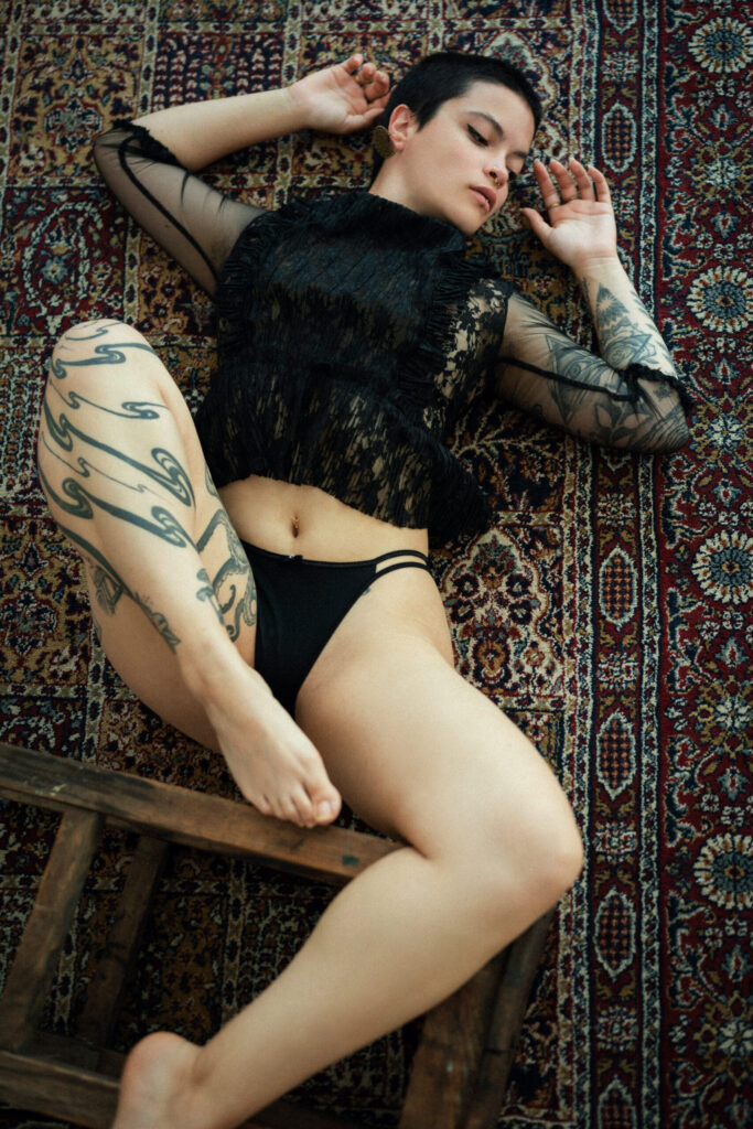 Intimate studio photo session