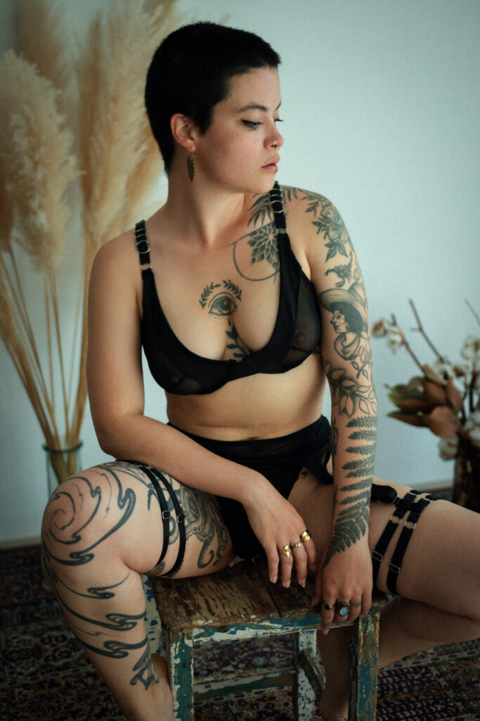 Intimate studio photo session