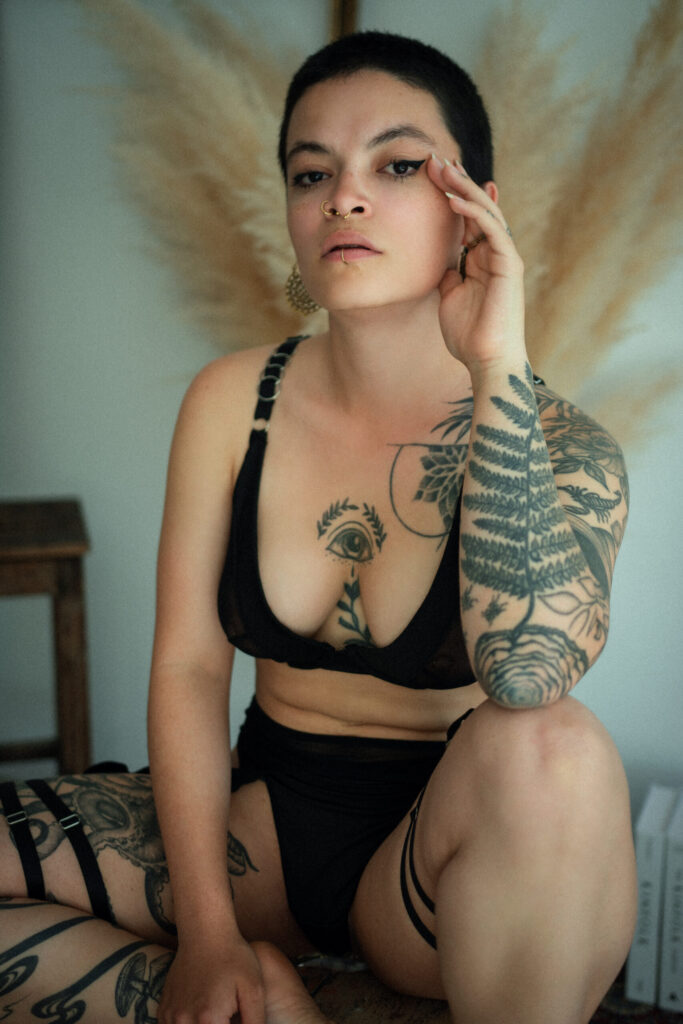 Intimate studio photo session