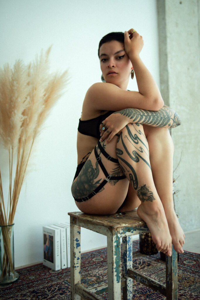 Intimate studio photo session