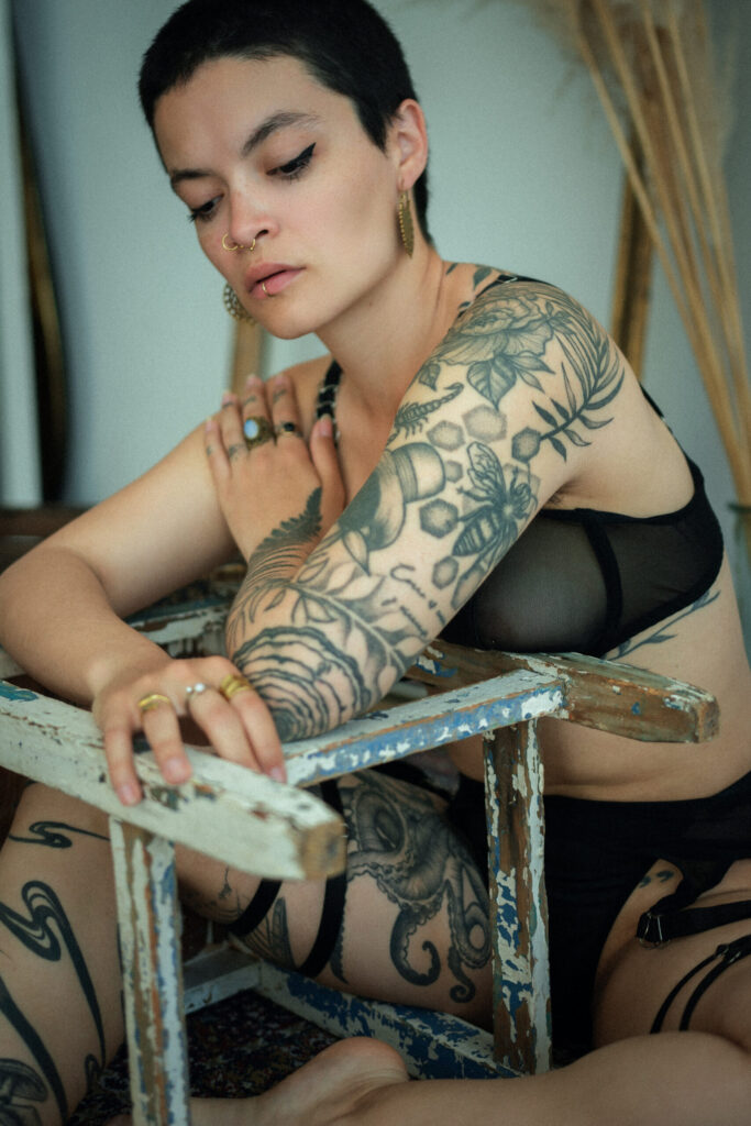 Intimate studio photo session