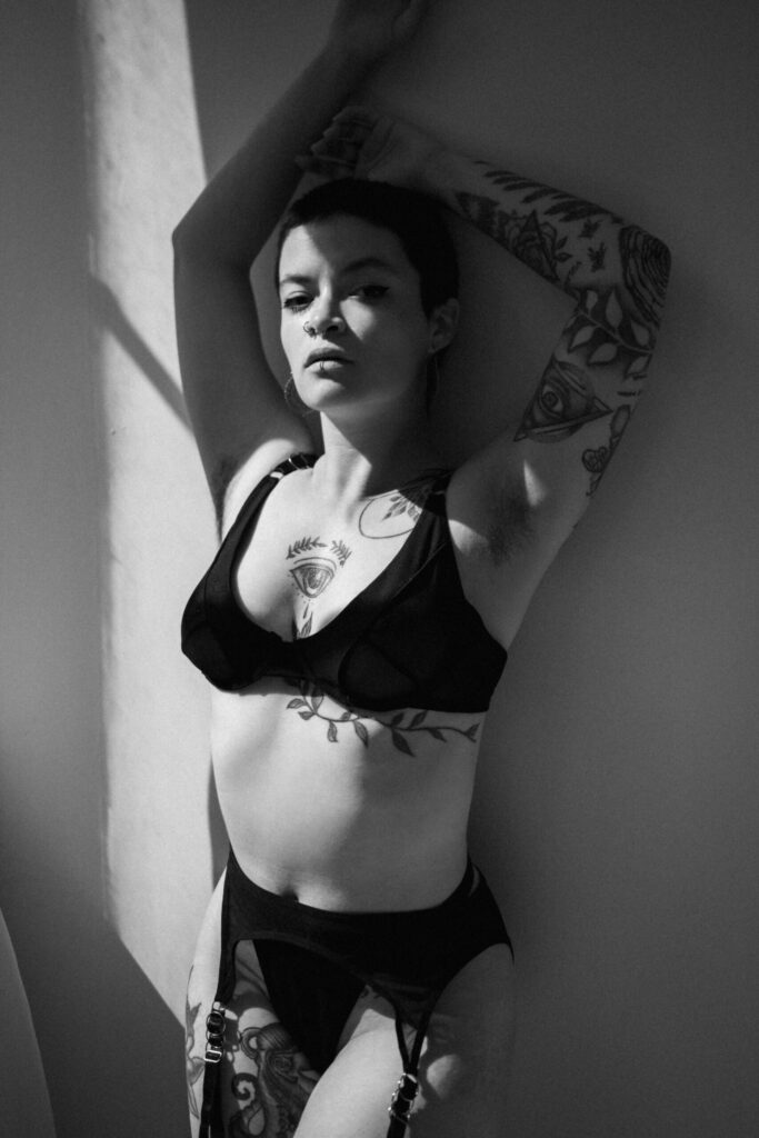 Intimate studio photo session