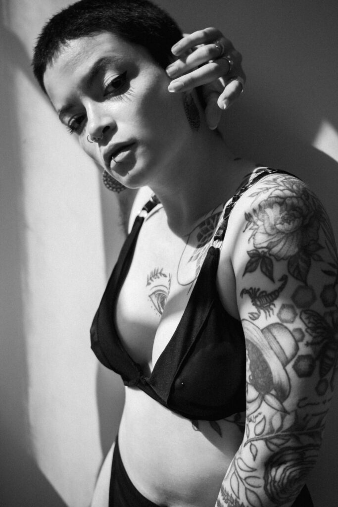 Intimate studio photo session