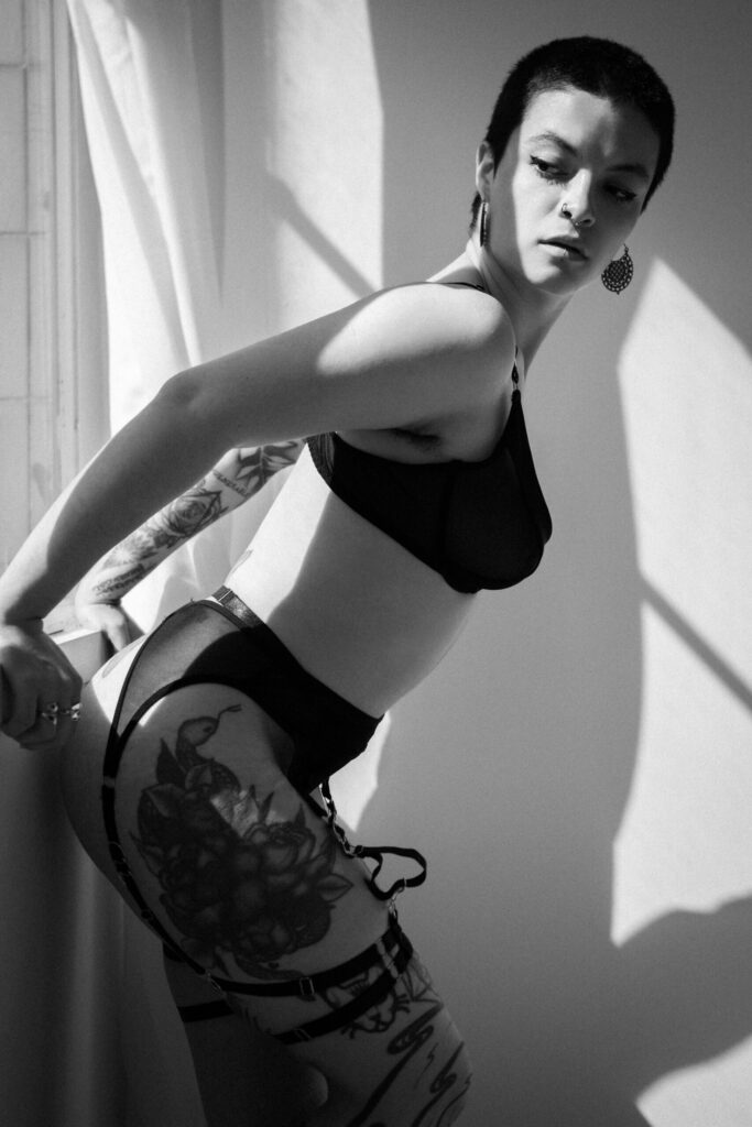 Intimate studio photo session