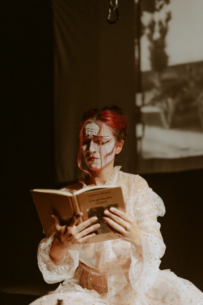 Photos during a shibari performance