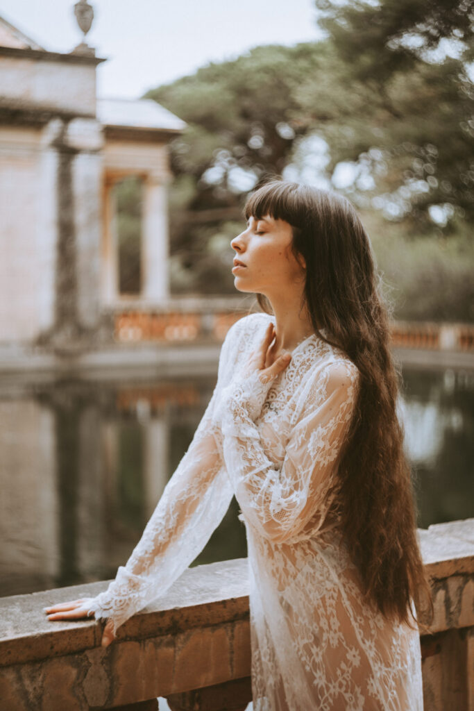 Outdoor photoshoot with a model